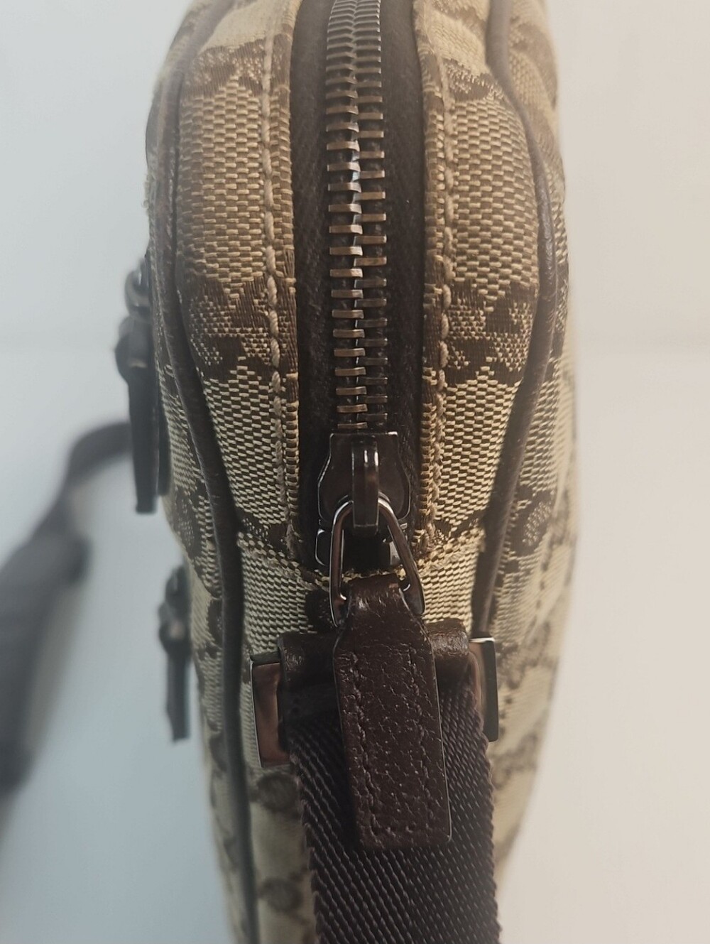 Authentic Gucci GG Supreme Canvas Messenger Crossbody Bag Beige Brown - Picture 8 of 14
